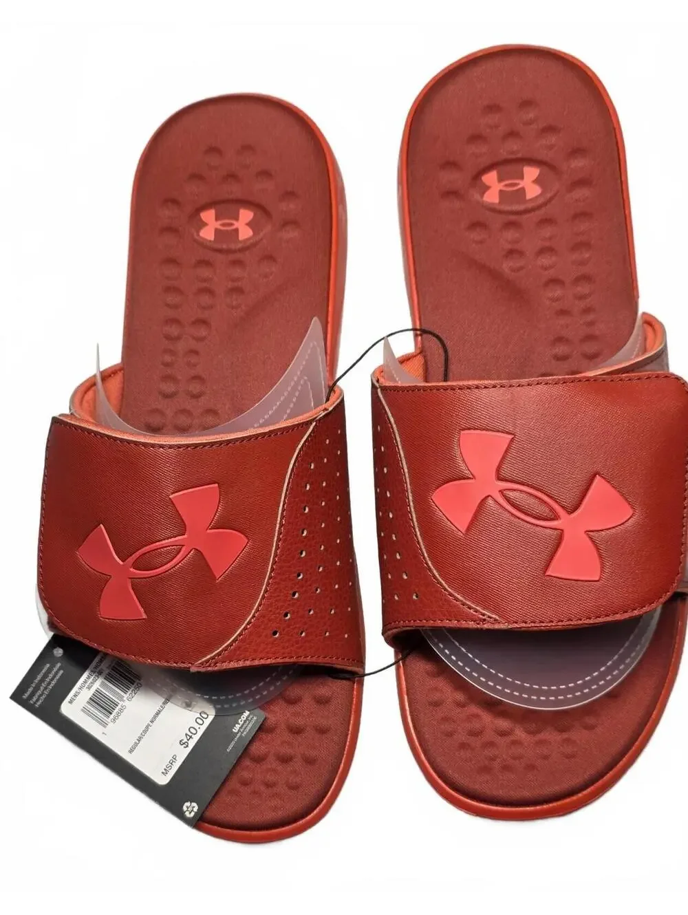 Under Armour UA Ignite Pro SL Red Slide Sandals Size 12